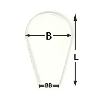 Lure Lip Lexan 3mm 8S - 66.6x 41x 22.2mm - Vaapputarvikkeet - 4545458557028 - 2